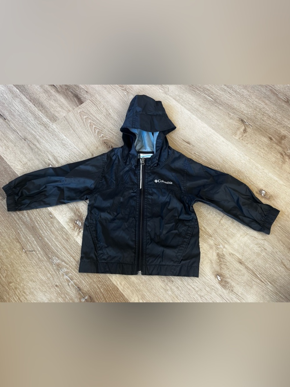 Columbia Kids Black Hooded Raincoat